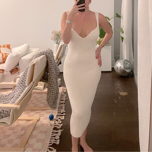 Khaite | The Alessia Dress in Ivory | S | Neutral Khaite | The Alessia Dress in Ivory | S | Neutral